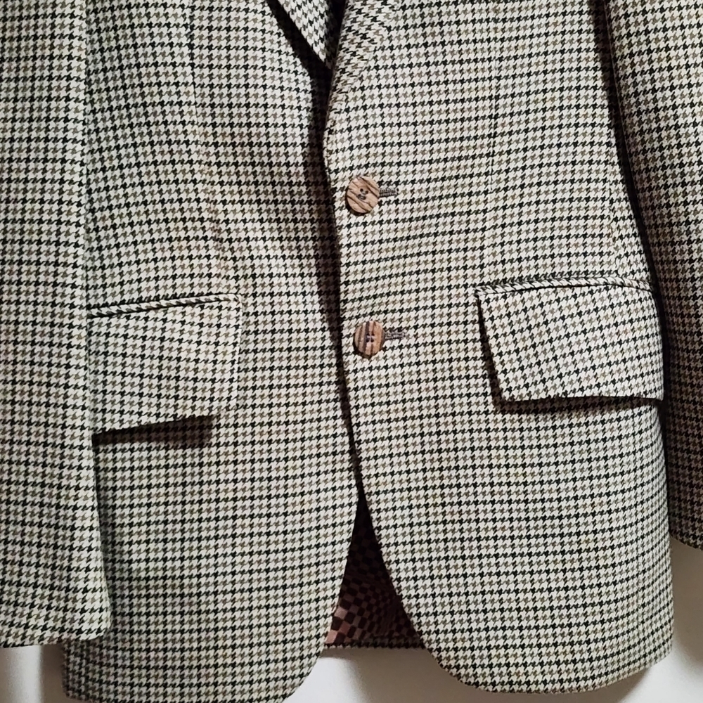 Vintage Drapeshire Houndstooth Blazer size   small made in Canada - Picture 4 of 6